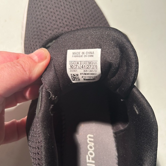 Reebok FuelFoam Black & White Ladies Sneakers Size 10 - Picture 5 of 5